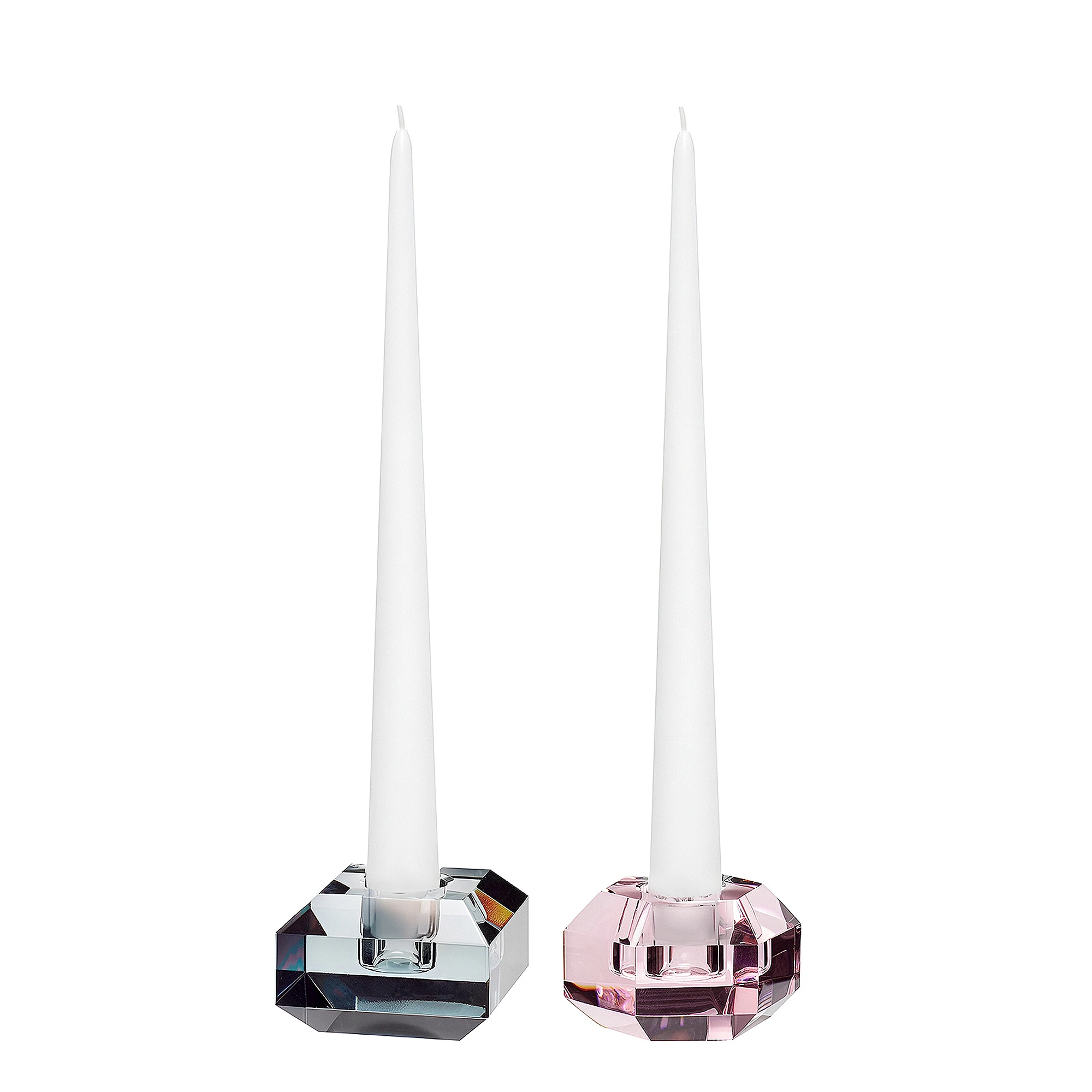 HBH021002_1.jpg Crystal Glass Candle Holder Set - Image 1