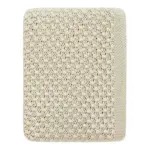 Natural Cotton Knit Throw