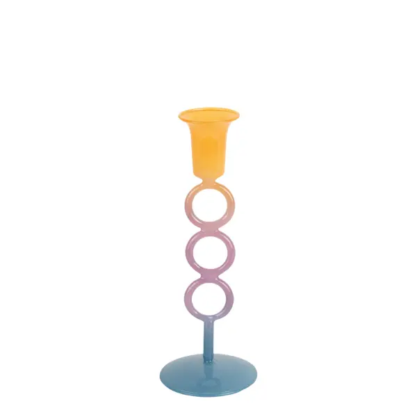 Rainbow Glass Candle Holder