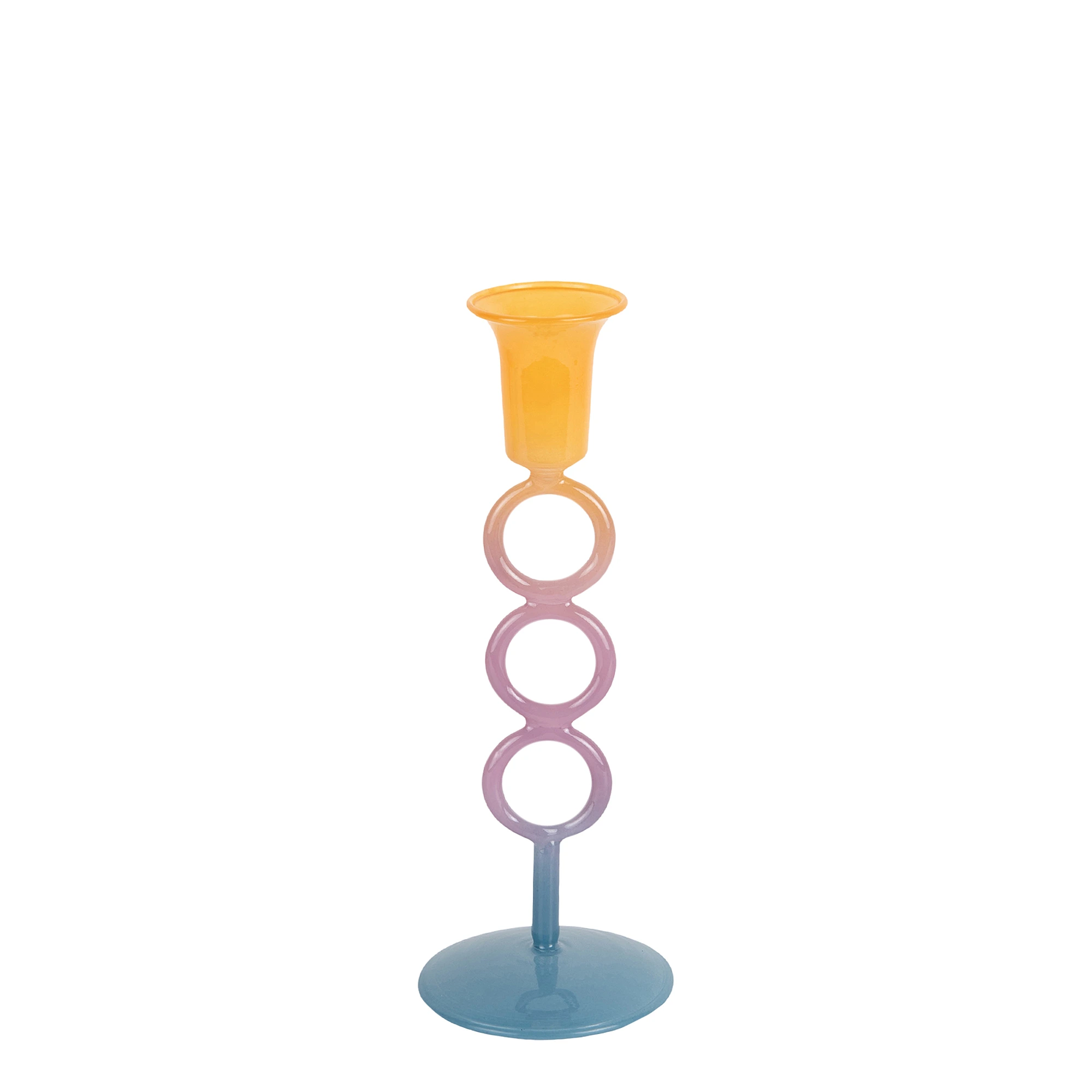 PTM001003_1.jpg Rainbow Glass Candle Holder - Image 1