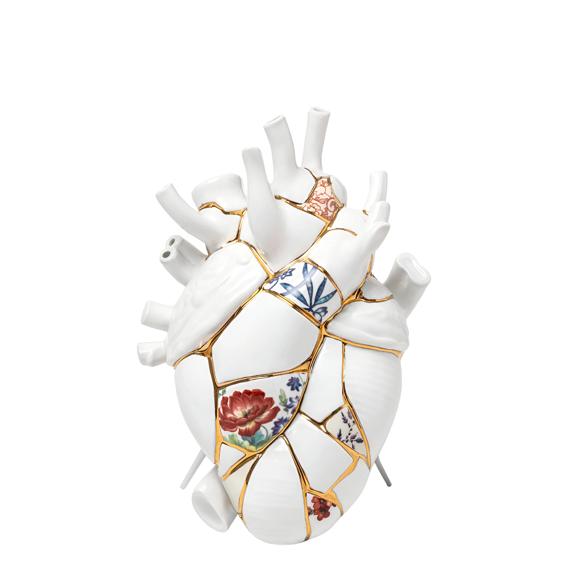 SLT009003_1.JPG Golden Heart Bloom Sculptural Vase - Image 1